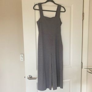 Grey Cropped Jumpsuit